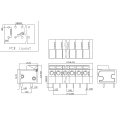 5.08MM pitch spring type PCB terminal angle